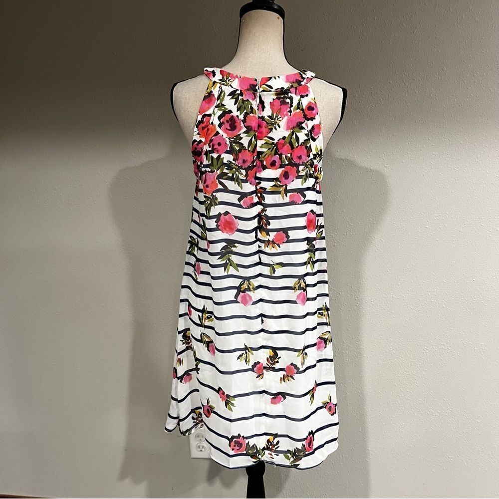 Betsy Johnson‎ a-line striped floral halter dress - Picture 6 of 15